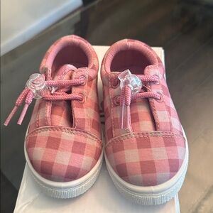 Pink Plaid Baby Sneakers